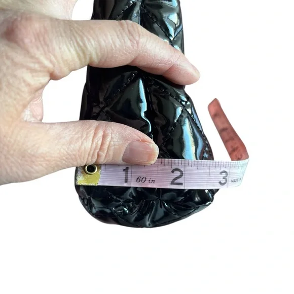 MZ Wallace Small Metro Scout Black Patent Quilted Crossbody Bag - Picture 11 of 11